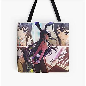 Mai Sakurajima: Rascal Does Not Dream of Bunny Girl Senpai All Over Print Tote Bag