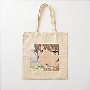 Lewd Thoughts Meme Rascal Does Not Dream of Bunny Girl Senpai Sakuta Cotton Tote Bag