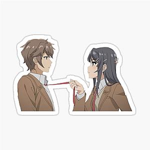 Mai and Sakuta (Rascal Does Not Dream of Bunny Girl Senpai) Sticker