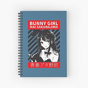 Bunny Girl Anime - Rascal Does Not Dream of Senpai Spiral Notebook