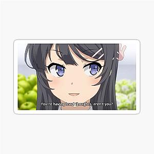 Levd Thoughts Mime Sakurajima Mai Rascal Does Not Dream of Bunny Girl Senpai Sticker