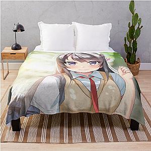 Mai Sakurajima Rascal Does Not Dream Girl Artwork Throw Blanket
