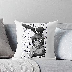 Rascal Does Not Dream of Bunny Senpai Throw Pillow