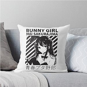 Rare Bucks Dream of Bunny Senpai Throw Pillow