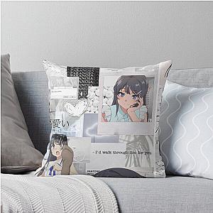 Rascal Does Not Dream of Bunny Girl Senpai Throw Pillow