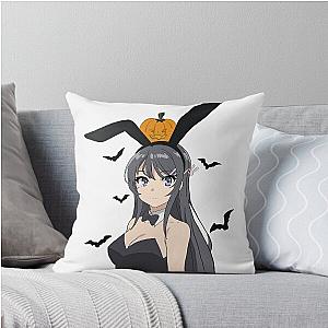 Rascal Does Not Dream of Bunny Girl Senpai Mai Throw Pillow