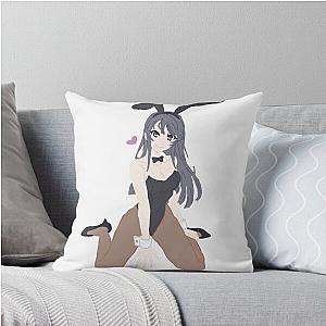 Rascal Does Not Dream of Bunny Girl Senpai - Mai Sakurajima Throw Pillow