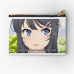 lewd thoughts meme sakurajima mai rascal does not dream of bunny girl senpai Zipper Pouch