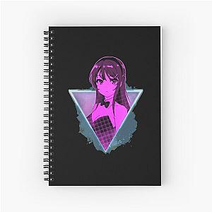 Mai Sakurajima Retro - Rascal Does Not Dream Of Bunny Girl Senpai  Anime Shirt  Spiral Notebook