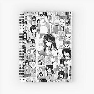 Rascal Does Not Dream of Bunny Girl Senpai manga collage  Spiral Notebook