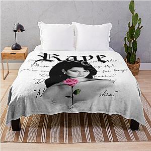 Holding Rose Flower Raye Throw Blanket