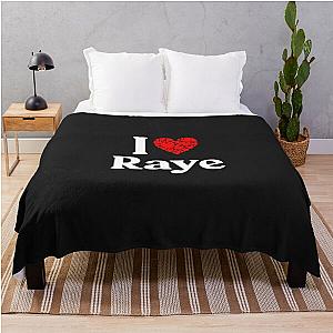 Raye Heart - I Love Throw Blanket