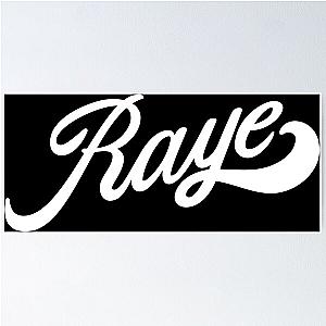 RAYE singer from England White Version Poster