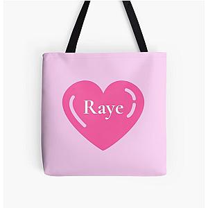 Girl Pink Raye Name Over Print Tote Bag