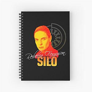 Silo emblem, TV Series Rebecca Ferguson as Juliette Nichols fan works graphic design at Iron Palette Spiral Notebook