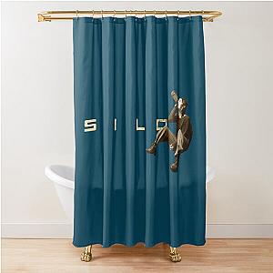 Silo TV Series Rebecca Ferguson as Juliette Nichols Fans Work Graphic Design Using Iron and Bay McKenzie Palette Shower Curtain