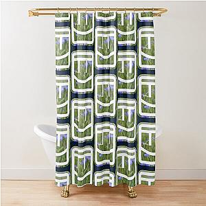 Floral Rec Room Logo   Shower Curtain