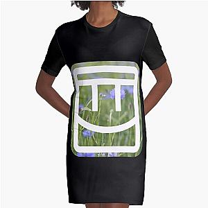 Floral Rec Room Logo   Graphic T-Shirt Dress