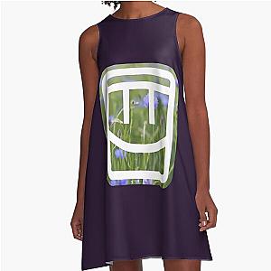 Floral Rec Room Logo A-Line Dress