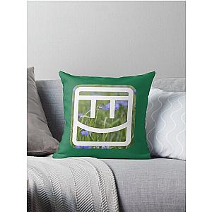 Floral Rec Room Logo  74png Throw Pillow