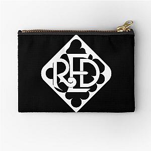 Red Ring Design White Zipper Pouch