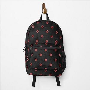 Red and black pixel pattern Backpack