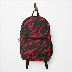 Camouflage pattern with Linux logos in red  black Backpack