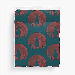 red moon    Duvet Cover