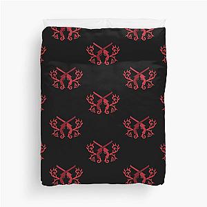 Red pistol guns with thorns Duvet Cover