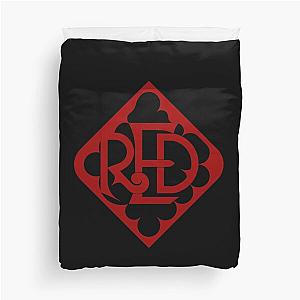 Red Ring Design Red-on-Black Duvet Cover