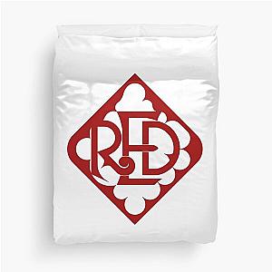 Red Ring Design Red Duvet Cover