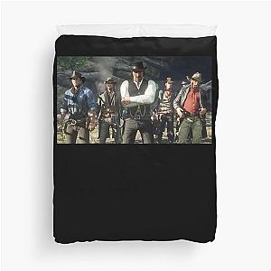 Gifts For Women Arthur Morgan And Bandits Robbing A Train Graphic For Fans Duvet Cover