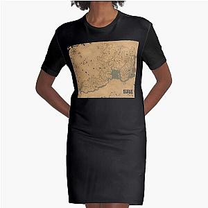 Red Dead Redemption 2 Map- RDR2 Map Graphic T-Shirt Dress