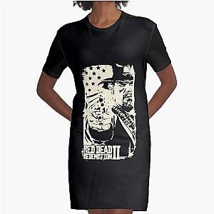 Red Dead Redemption II American flag Graphic T-Shirt Dress