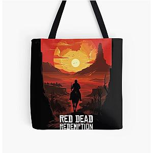 Red Dead Redemption sun All Over Print Tote Bag