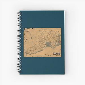 Red Dead Redemption 2 Map- RDR2 Map Spiral Notebook