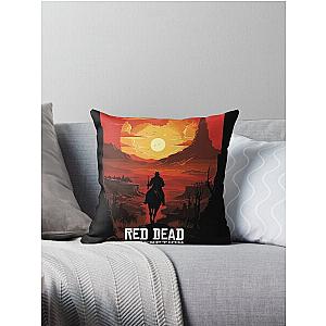 Red Dead Redemption sun Throw Pillow