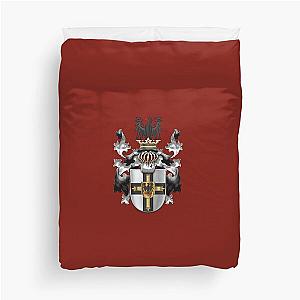 Teutonic Order - Coat of Arms over Red Velvet Duvet Cover