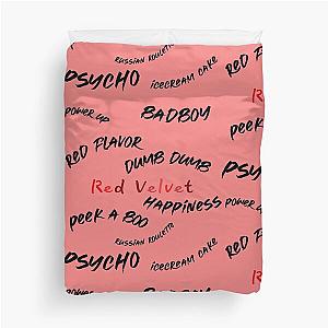 Red Velvet Kpop, red flavor, peek a boo, bad boy, Russian Roulette Duvet Cover