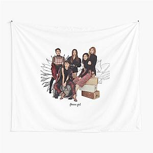 Red Velvet Flower Girls Tapestry