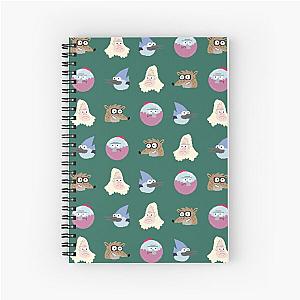 Regular Show - Pixel Pattern Spiral Notebook