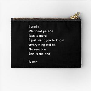 Relient K Songs - White Zipper Pouch