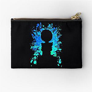 Rem Inspired Paint Splatter Anime 	 	 	 Zipper Pouch