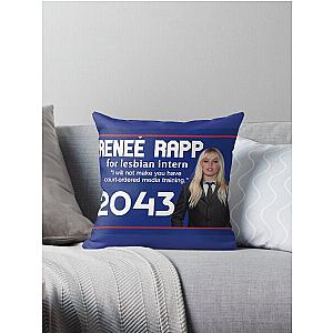 Reneé Rapp Campaign Poster Throw Pillow