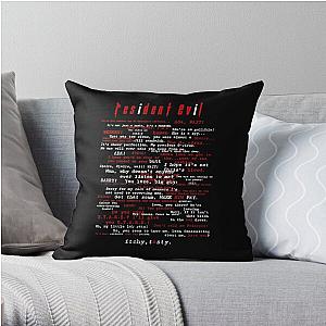 Resident Evil Pillows - Resident Evil Quotes Throw Pillow RB1201 [ID555776]