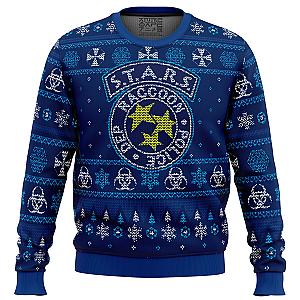 Resident Evil Sweatshirts - STARS Racoon City Police Ugly Christmas Sweater IP0212 [ID557747]