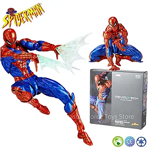 15cm Spiderman Revoltech Peter Parker 2.0 Anime Action Figures Toys