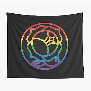 Revolutionary Girl Rainbow Rose Logo Tapestry