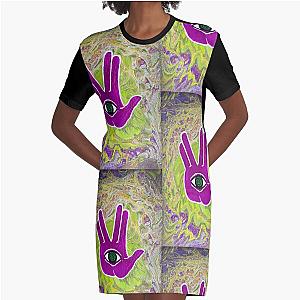 Rezz Eye Purple Graphic T-Shirt Dress