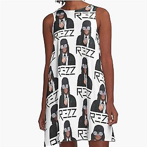 “Rezz Rocks” Painted Logo A-Line Dress